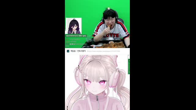 [캐치]연토리뿡치) 왜 장갑 안 낀 손으로 치킨을 드시고 계신 건가요? / 솜주먹님 반응
